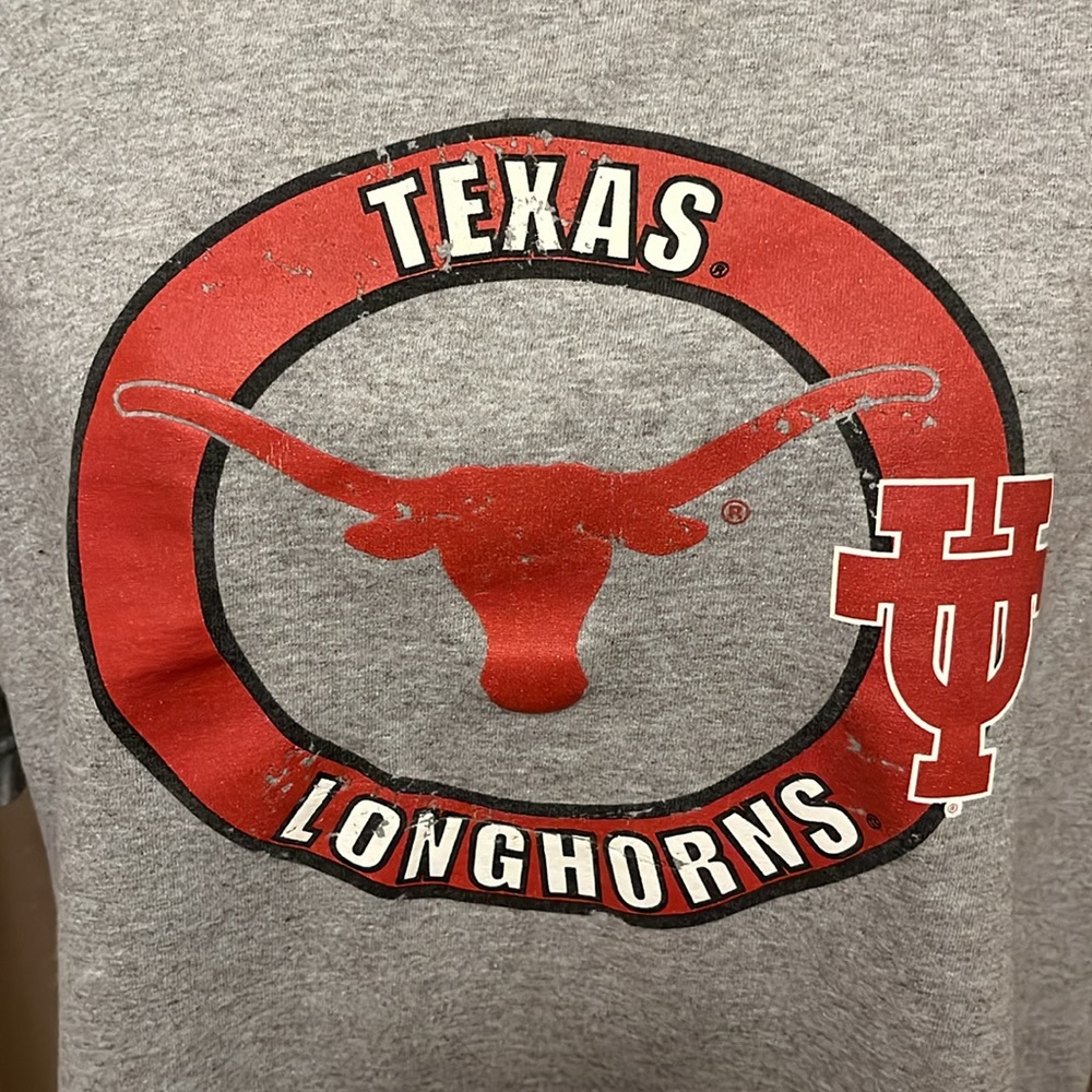 NCAA Texas Longhorns Short Sleeve Gray Shirt Mens XL - Picture 2 of 9
